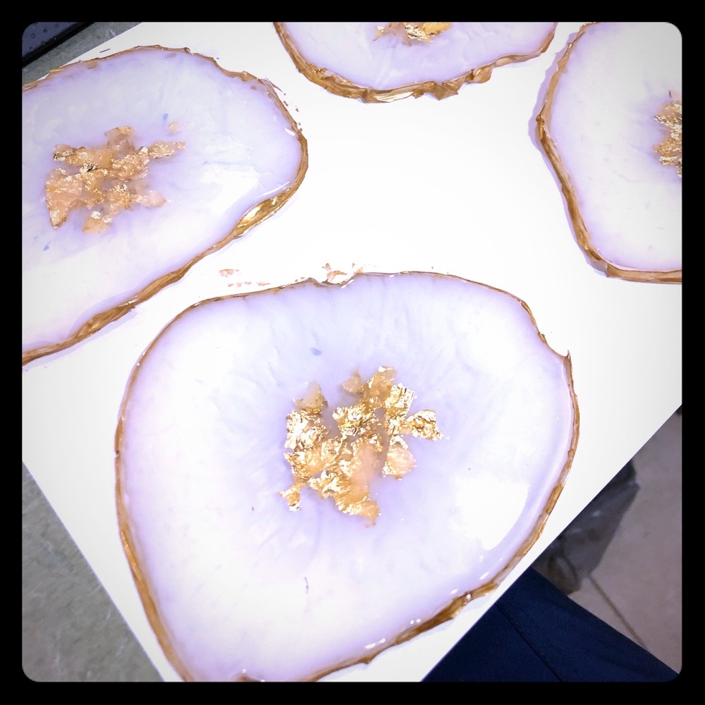 Beautiful Geode resin coasters - Picture 1 of 7